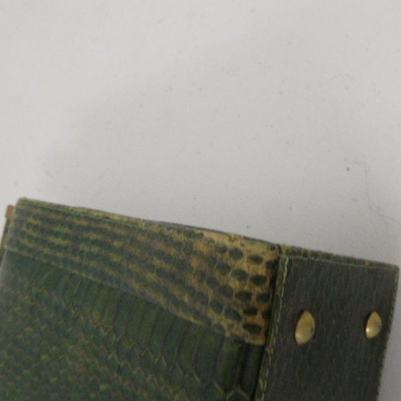 VINTAGE GREEN SNAKESKIN frame HANDBAG PURSE - Picture 9 of 10